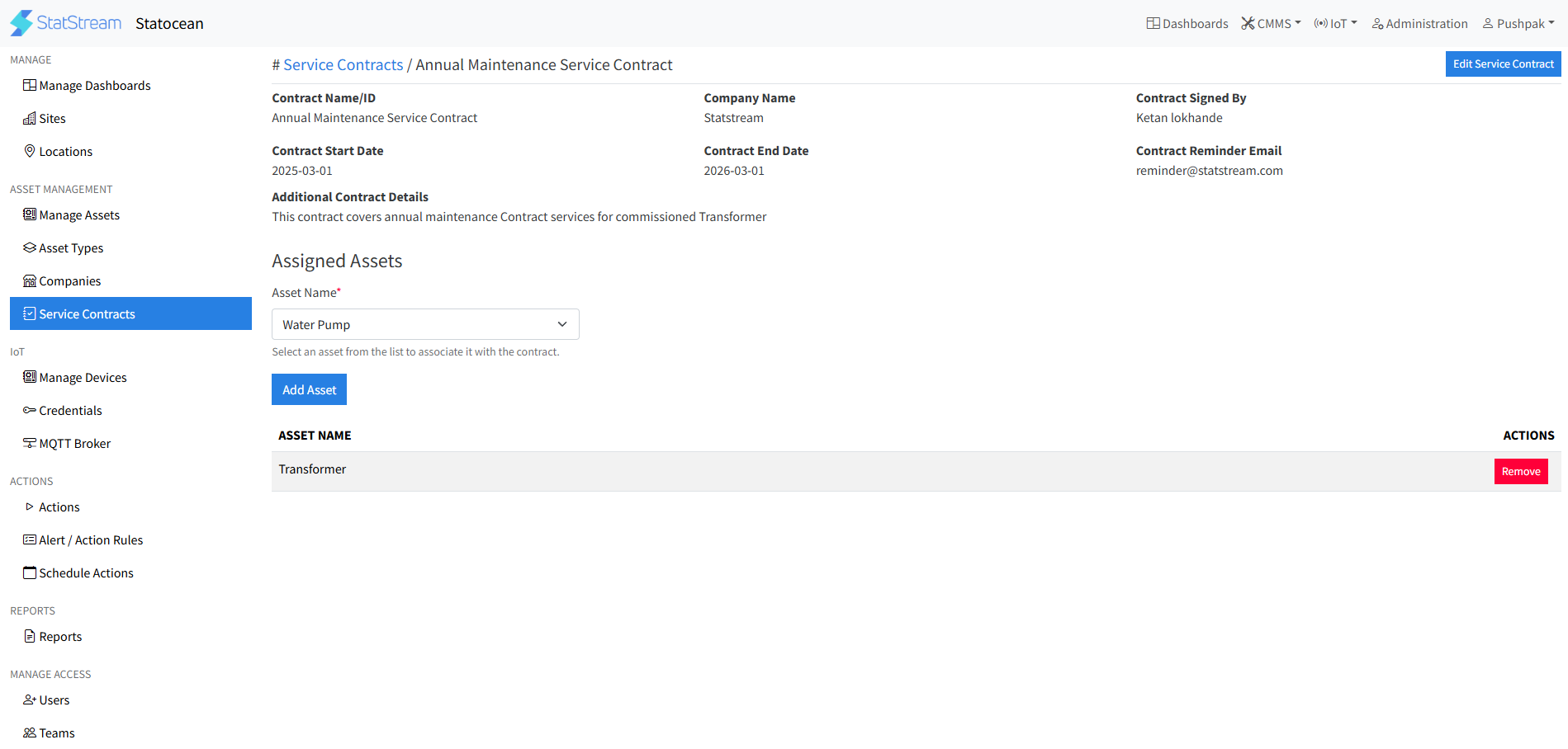 Service Contract