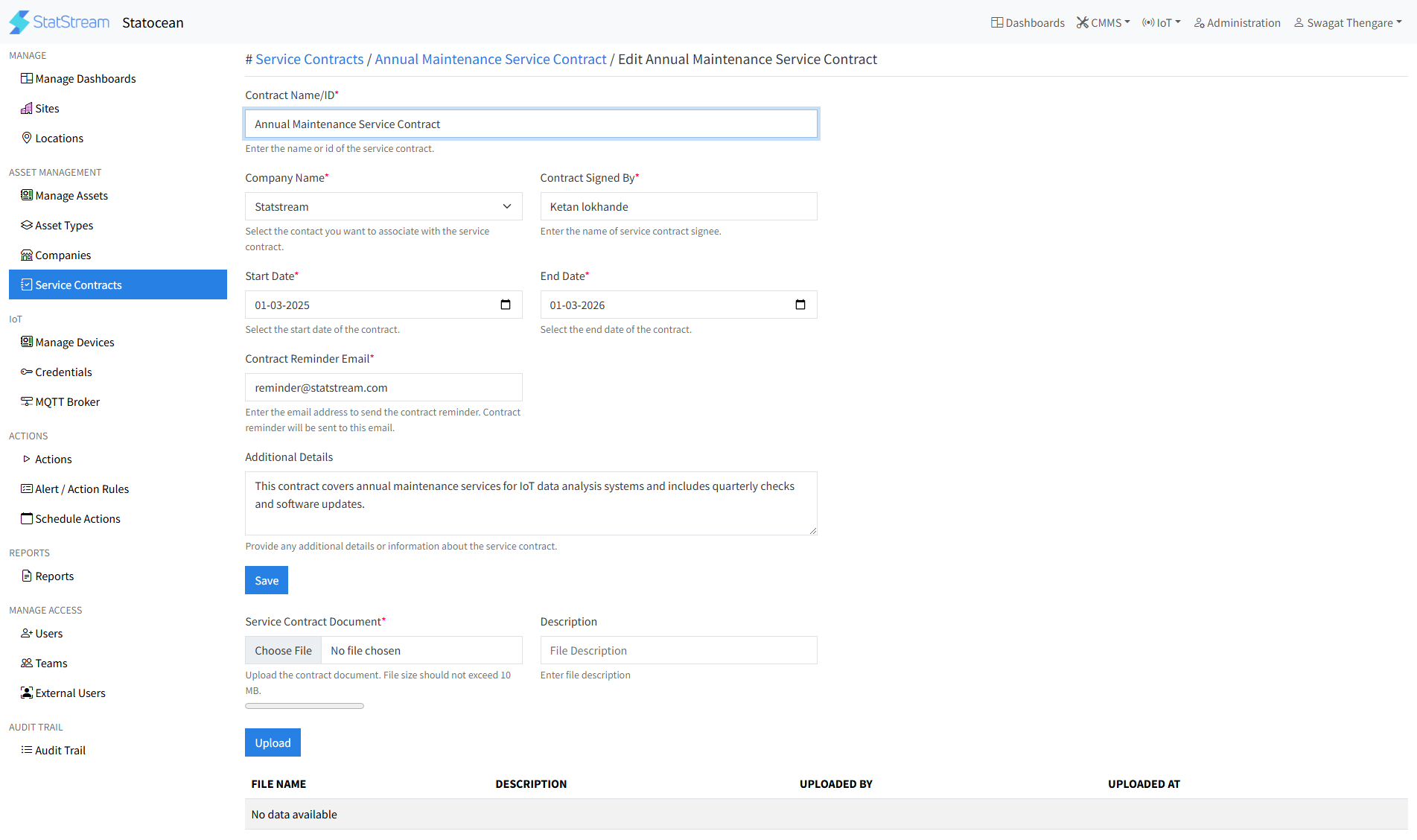 Service Contracts